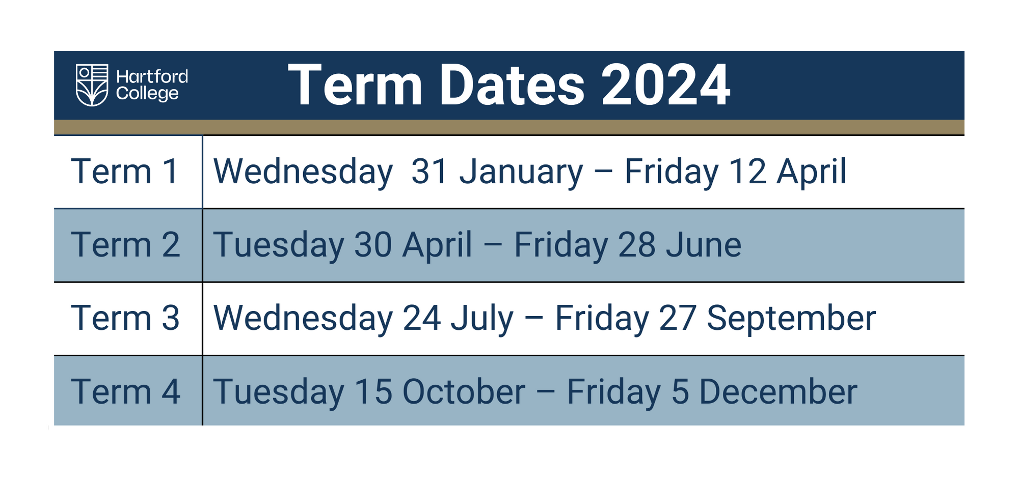 2024 Term Dates